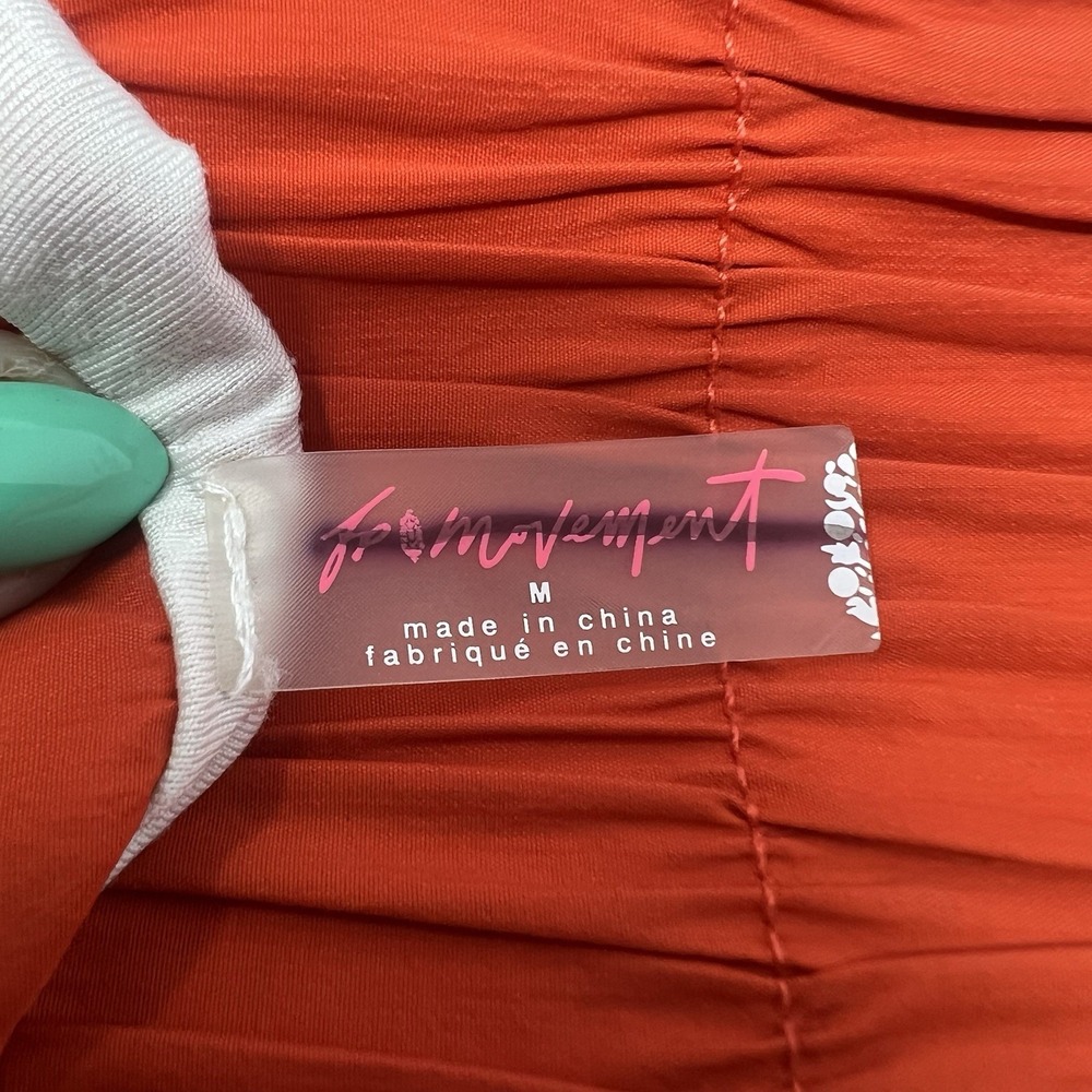 FP Movement‎ Free People The Way Home Athletic Shorts Orange High Waist Medium - Picture 8 of 12